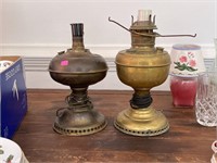 2 Brass Oil Lamps