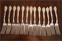 Sterling Silver Monogram "M" Dinner Forks