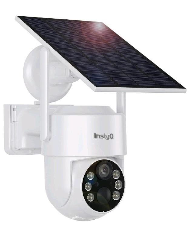 InstyQ 2.5K Solar Security Camera Wireless Outdoor