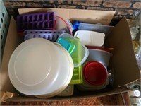 Large Lot of Storage Containers & Ice Trays