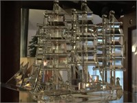 BEAUTIFUL VTG CRYSTAL SAIL SHIP ~ NOTE: THERE ARE