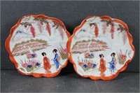 Japanese Geisha Saucers