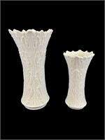 2- Lenox Ivory Porcelain Vases