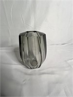 Mid Century Cut Glass Vase