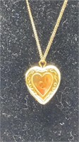 14k gold chain 20in with heart