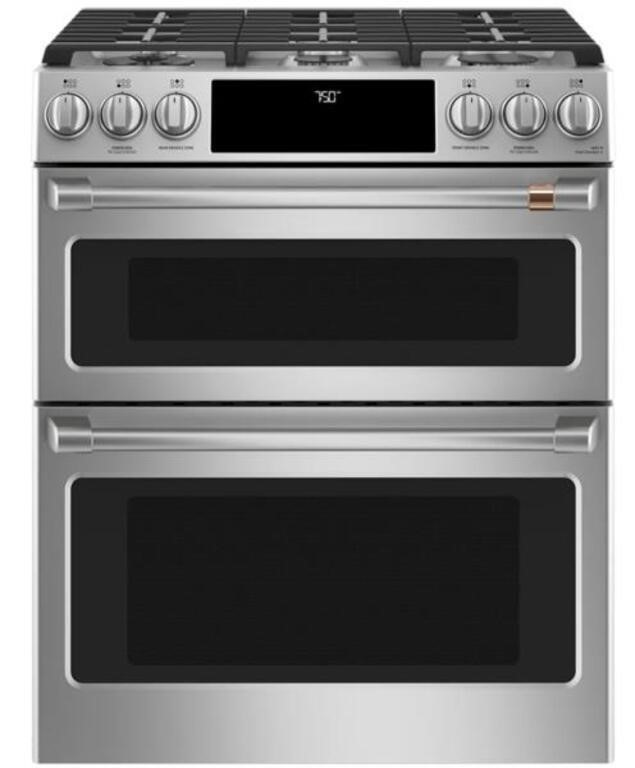 $2,599 - GE Café 30" Slide-In Gas Double Oven