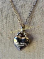 links of london sterling heart & key necklace 17"