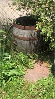 Primitive wooden barrel