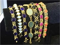 7- gemstone & glass bracelets