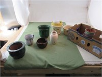 Box of Planters and Pottery