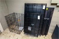 (3) Various Size Collapsible Pet Kennels; Wood