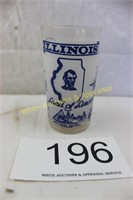 Vintage Illinois Souvenir/Advertising Drinking Gla
