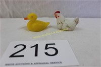 Fenton Miniatures Duck & Chicken