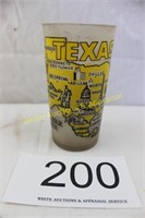 Vintage Texas Souvenir/Advertising Drinking Glass