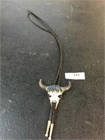 Vintage BOLO Necktie Cow Skull