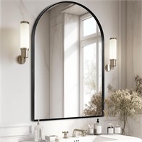 Minuover 30"x 40" Black Arched Mirror