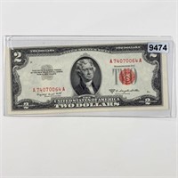 1953-B Red Seal $2 Bill UNCIRCULATED