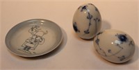 Decorative Eggs and Small Plate