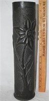 WWI 75mm TRENCH ART SHELL CASE -