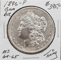 1896-P Morgan Silver Dollar Coin TONING BU