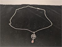 .925 Italy Silver Necklace w/ Pendant