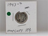 1943-D 90% Silver Mercury Dime