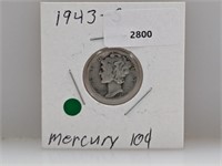 1943-S 90% Silver Mercury Dime