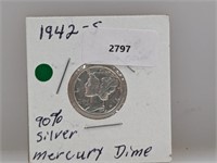 1942-S 90% Silver Mercury Dime