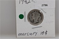 1942-S 90% Silver Mercury Dime