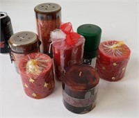 Eight Scented Pillar Candles