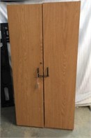 Wooden Locking Cabinet With Shelves V3A