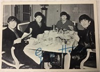 SIGNED GEORGE HARRISON BEATLES PARTY CARD
