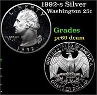 Proof 1992-s Silver Washington Quarter 25c Grades