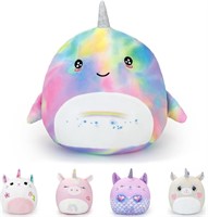 2PACK 13in Rainbow Narwhal Plush Toy by Splushmow