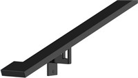 Modern Aluminum Handrail Kit Matte Black (7')