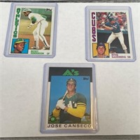 S1 - CANSECO,SANDBERG,HENDERSON COLLECTOR CARDS
