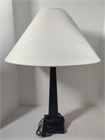 Dark Stained Wood Table Lamp (approx 26")