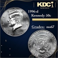 1996-d Kennedy Half Dollar 50c Grades GEM++ Unc