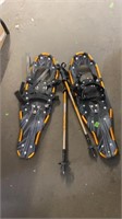 PAIR OF EXPEDITION SNOW SHOES, 30" W/ POLES