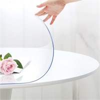 28 Inch Round Clear Plastic Table Protector for Di