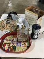 IRON, COVERED BOWL, TRAYS, BLENDER