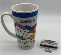 Monopoly Latte Mug w/ Monopoly Trinket Box