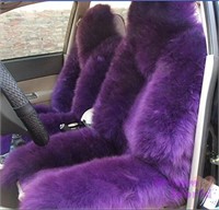 IMQOQ A Pair 50% Genuine Sheepskin Fur Car 2 Front