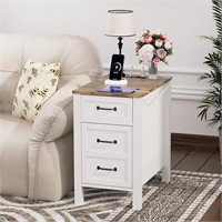 Jozzby End Table with Charging Station