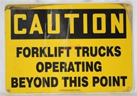 Caution Forklift Trucks Operating Sign