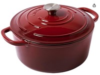 Dutch Oven With Lid - RED - 6QT