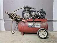 Vintage Sears 12 Gal. Two Cylinder Compressor