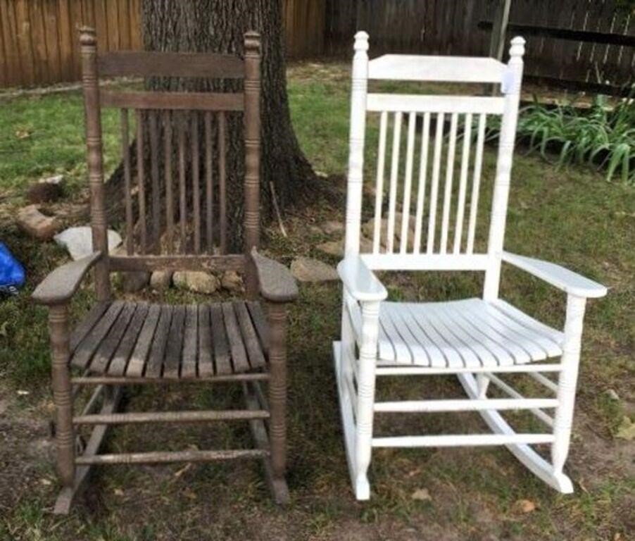 Wood Rocking Chairs Lot of 2