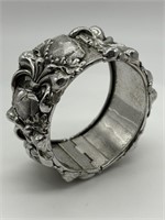 Whiting & Davis Silver Repousse Style Bracelet