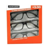 Foster Grant Classic Reading Glasses +3.00
